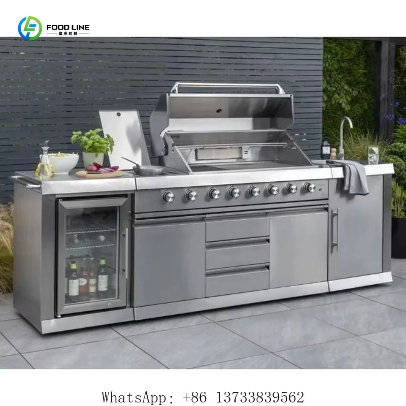FlipStylez LLC® Customized Outdoor Kitchen Cabinet | 304 Stainless Steel with Powder Coating | Modular BBQ Island