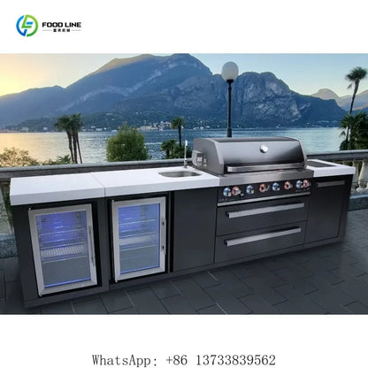 FlipStylez LLC® Customized Outdoor Kitchen Cabinet | 304 Stainless Steel with Powder Coating | Modular BBQ Island
