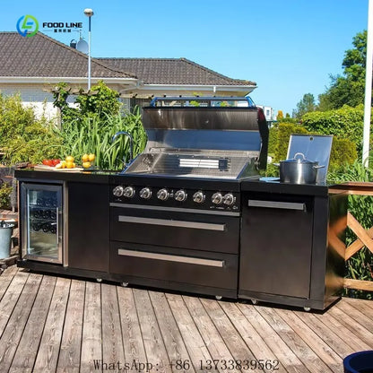 FlipStylez LLC® Customized Outdoor Kitchen Cabinet | 304 Stainless Steel with Powder Coating | Modular BBQ Island